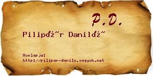 Pilipár Daniló névjegykártya