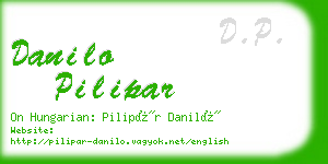 danilo pilipar business card
